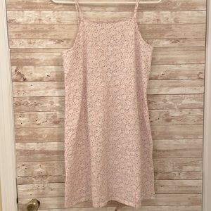 Girls, pink and white daisy sundress